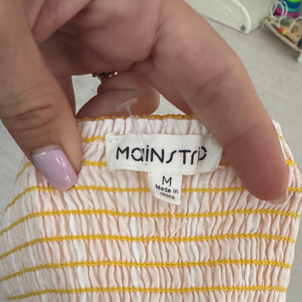 Main Strip Ombre Halter Maxi Dress in Yellow, Pink & Purple - Picture 2 of 3